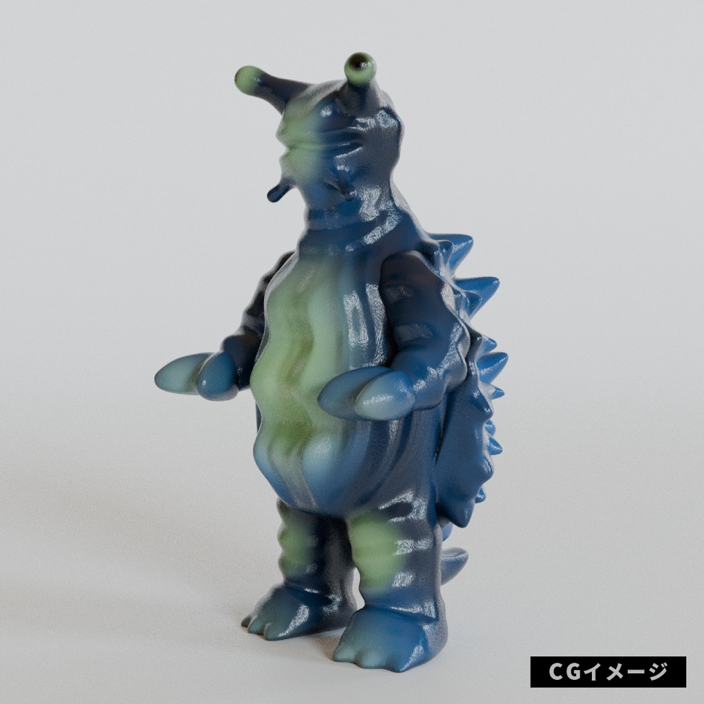 ソフビ風怪獣「装甲爬族 パルガメス」フィギュア ３Dプリント STLデータ