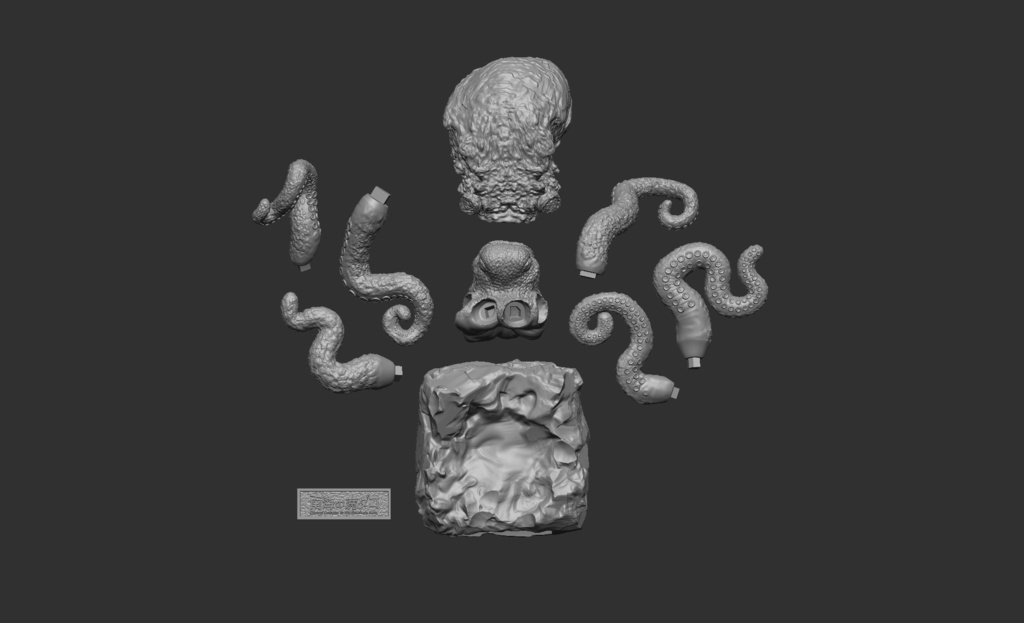 南海の魔ダコ 3Dプリントデータ