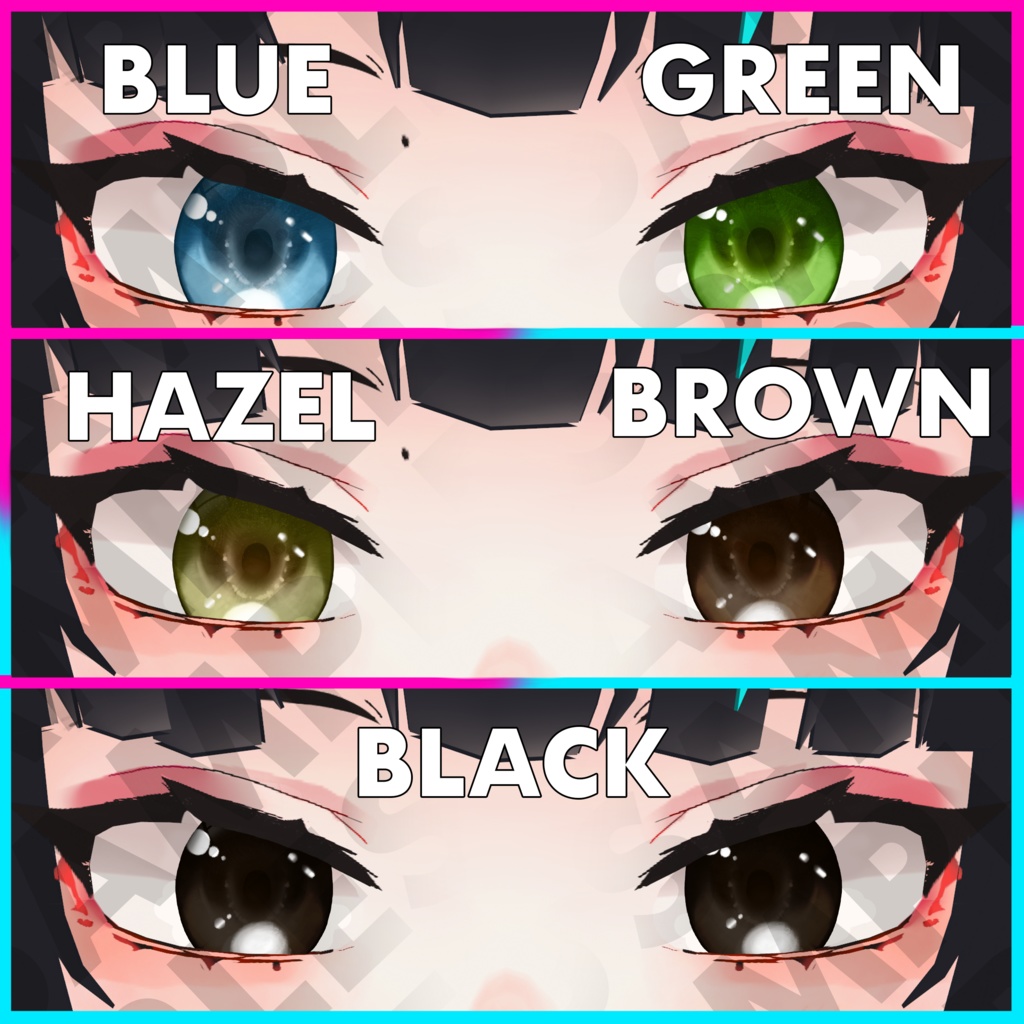 【VRoid Eye Texture】自然目セット Natural Eye Colors Set