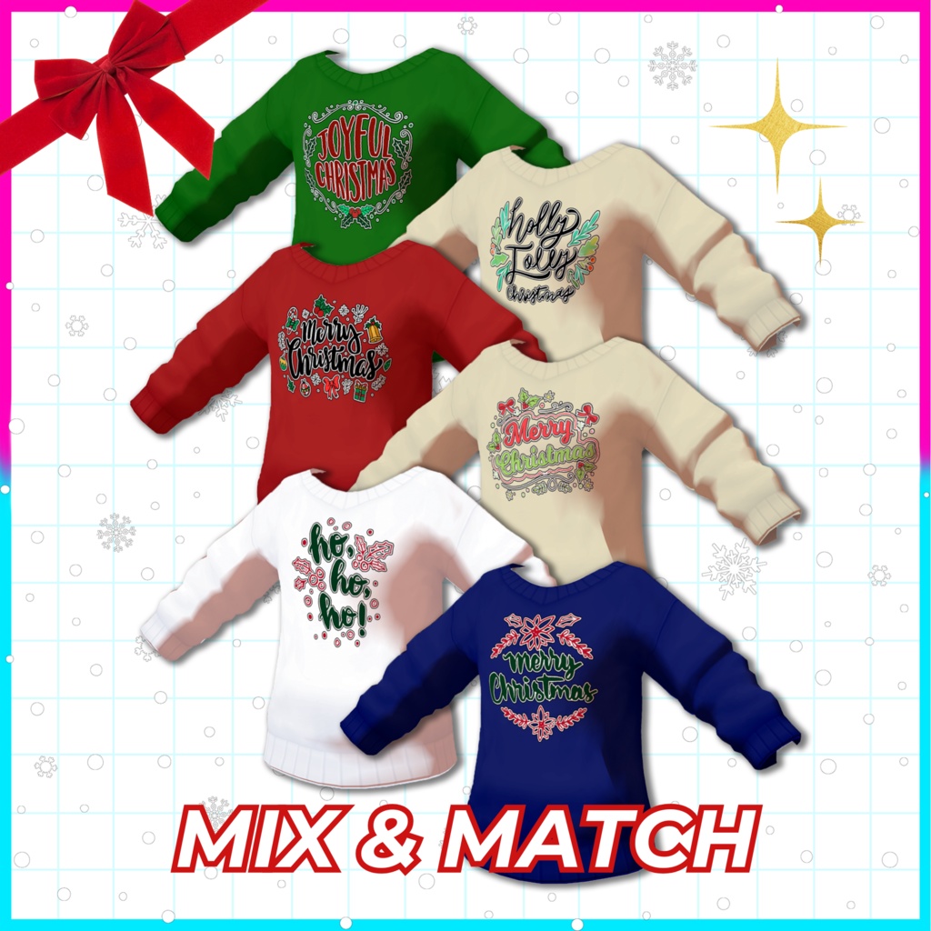 VRoid【Christmas Sweaters】クリスマスセーター Mix & Match