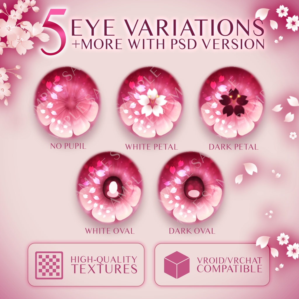 桜の瞳 Sakura Eye Texture ✦【VRChat / VRoid】