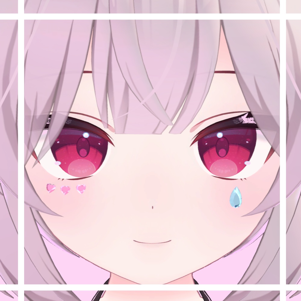 【無料/Free】きらきらフェイスメイク【VRChat想定】#ロボらぼ