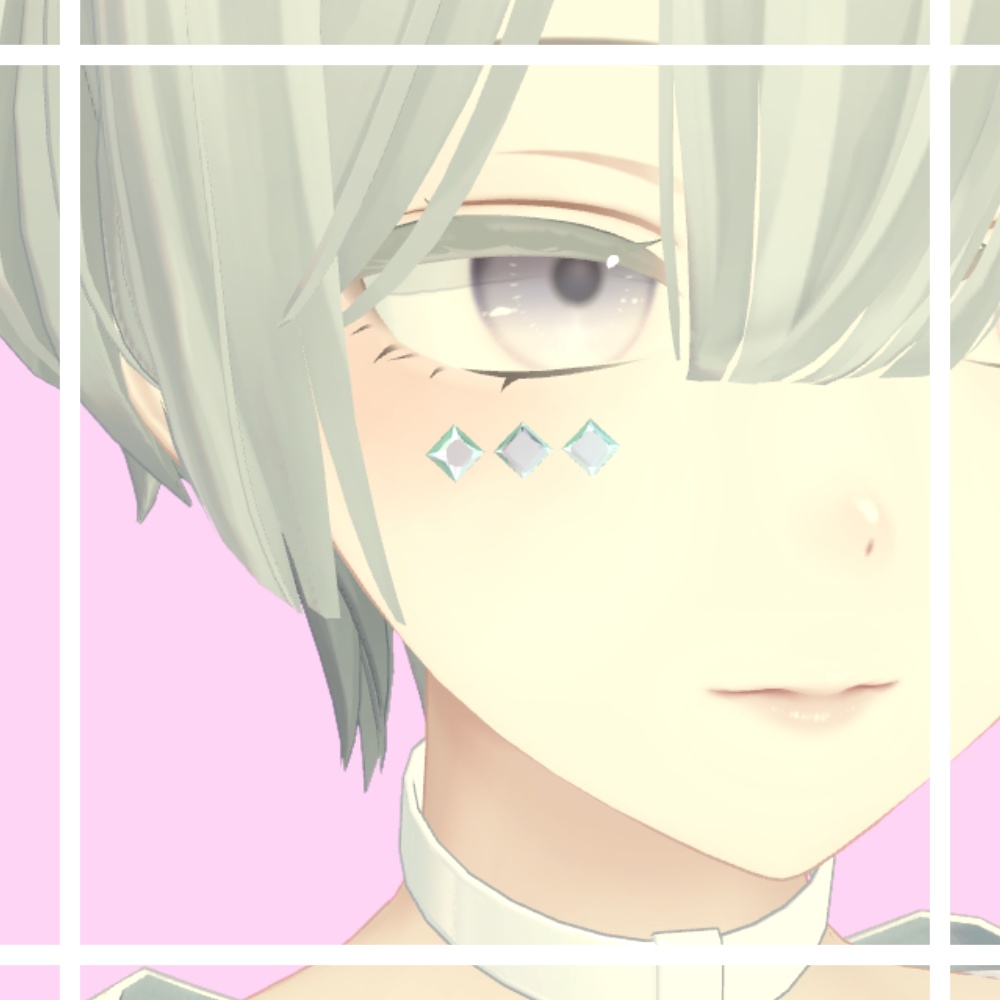【無料/Free】きらきらフェイスメイク【VRChat想定】#ロボらぼ
