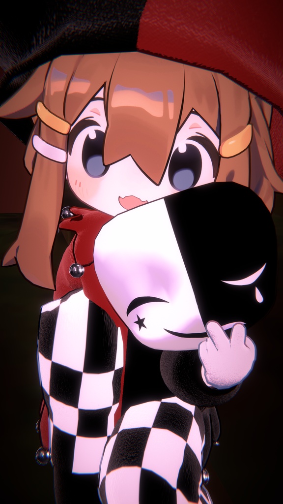 【まめひなた対応】ピエロのお面+α【VRChat想定】#ロボらぼ