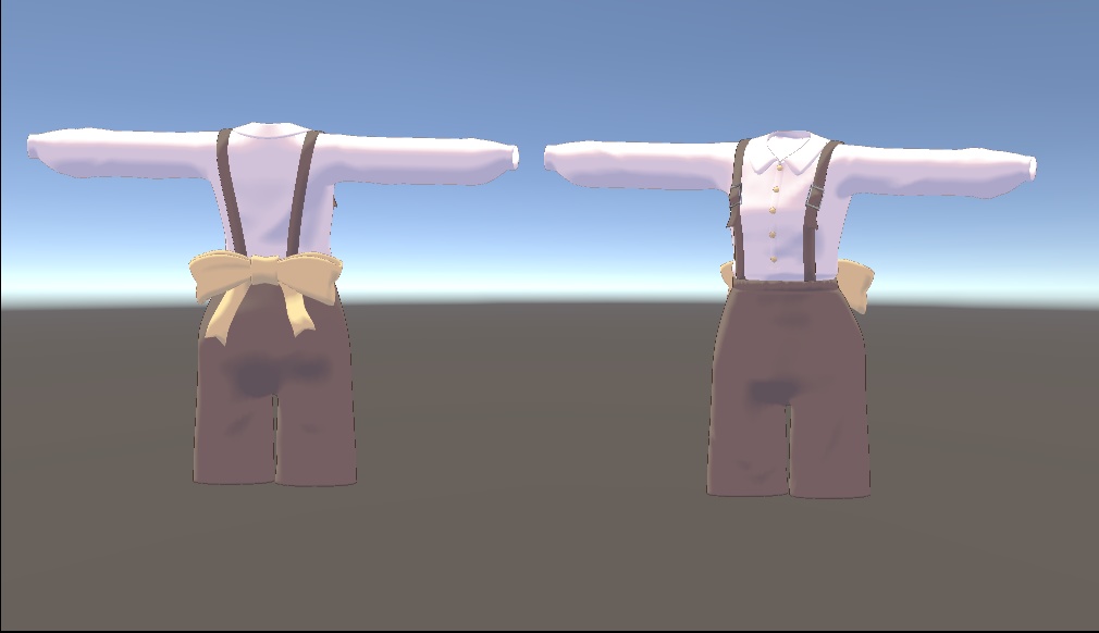 【複数アバター対応】リボンサスペンダー #ロボらぼ