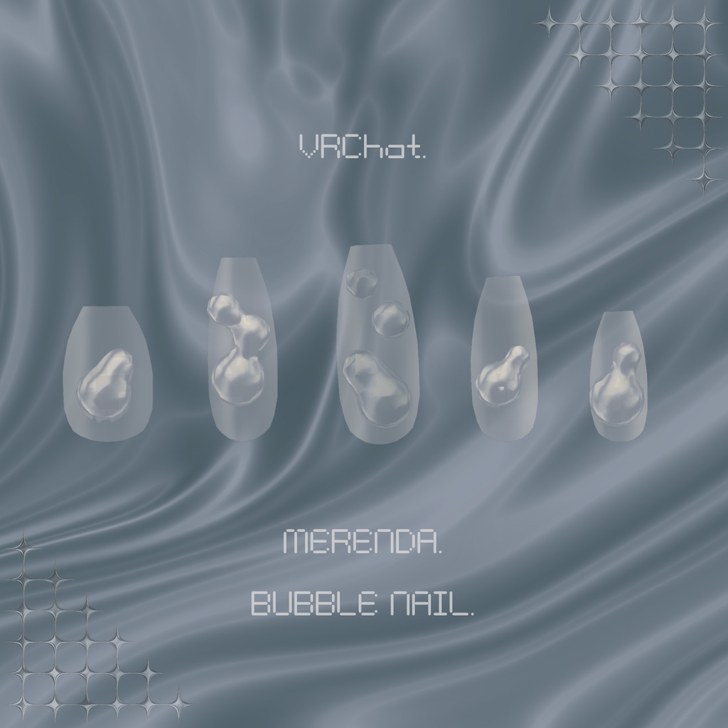 [VRChat] BUBBLE NAIL [Maroon and Grus]
