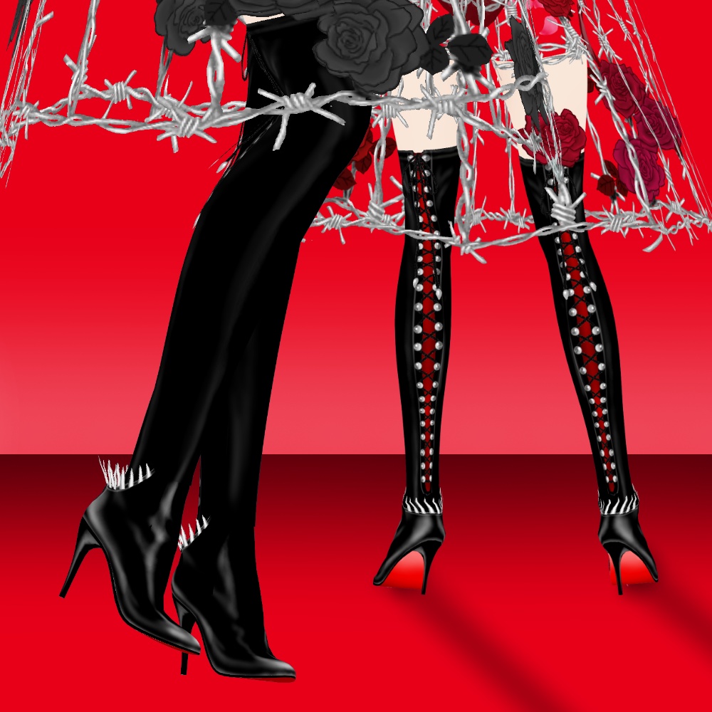 有刺鉄線の薔薇のドレス