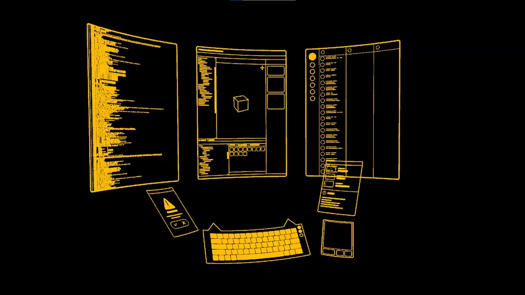 【VRChat】サイバーなスクリーン v2【AFKモーション】