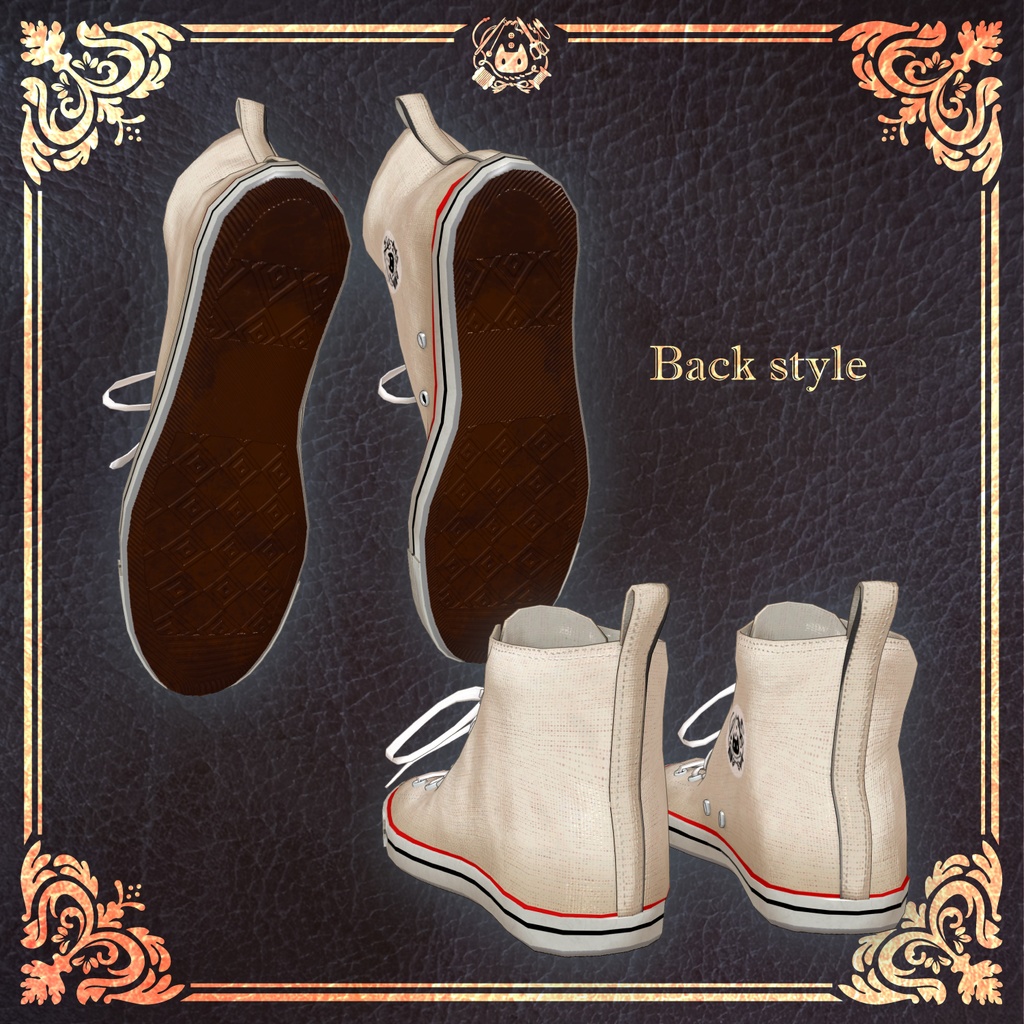 【VRChat向け】ハイカットスニーカー/桔梗対応