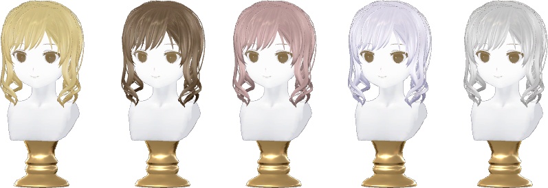 ゆるシニョン【ヴァニーユ対応髪型】【VRChat向け】| 黒猫洋品店