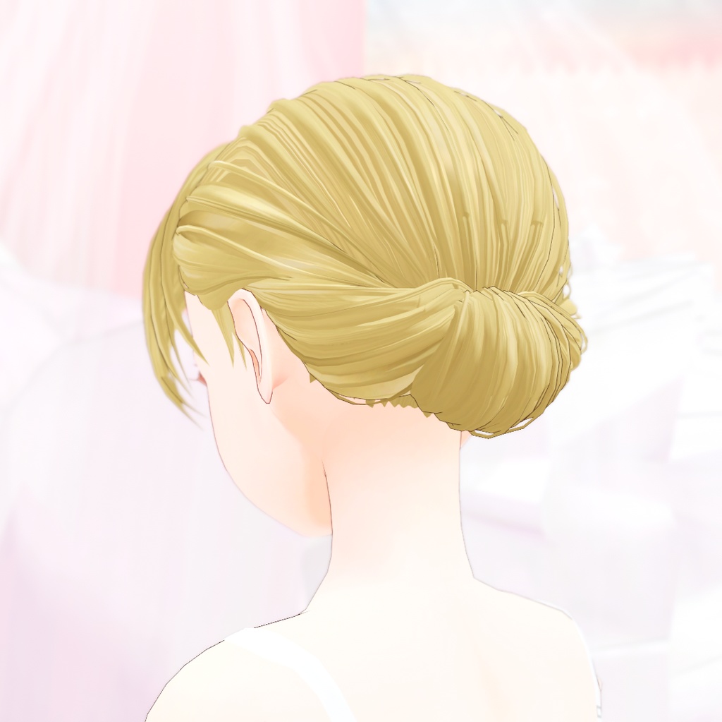 ゆるシニョン【ヴァニーユ対応髪型】【VRChat向け】| 黒猫洋品店