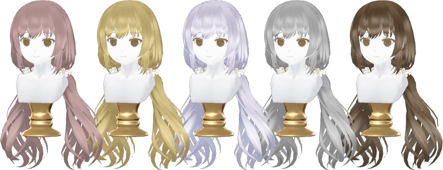 ロールツイン【ヴァニーユ対応髪型】【VRChat向け】| 黒猫洋品店