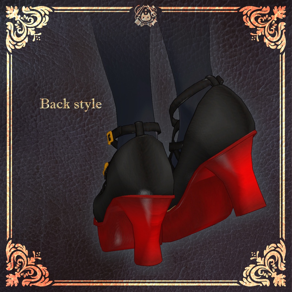 【VRChat向け】厚底ヒールパンプス/桔梗対応