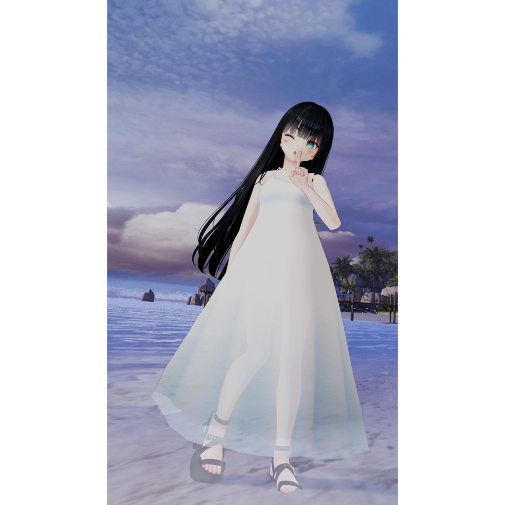 【VRC向けアバター】クロイニャン/大正ロマンver