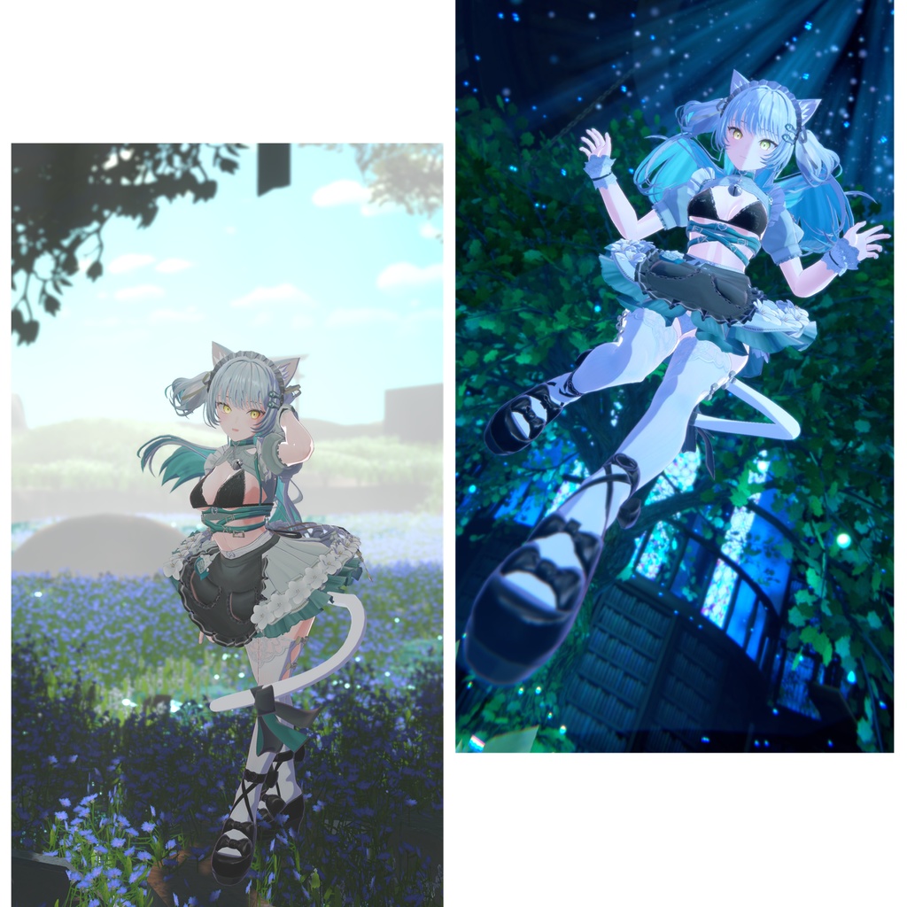 【VRChat向けアバター】白猫のライム・フローレン(Lime Florent the Cat)