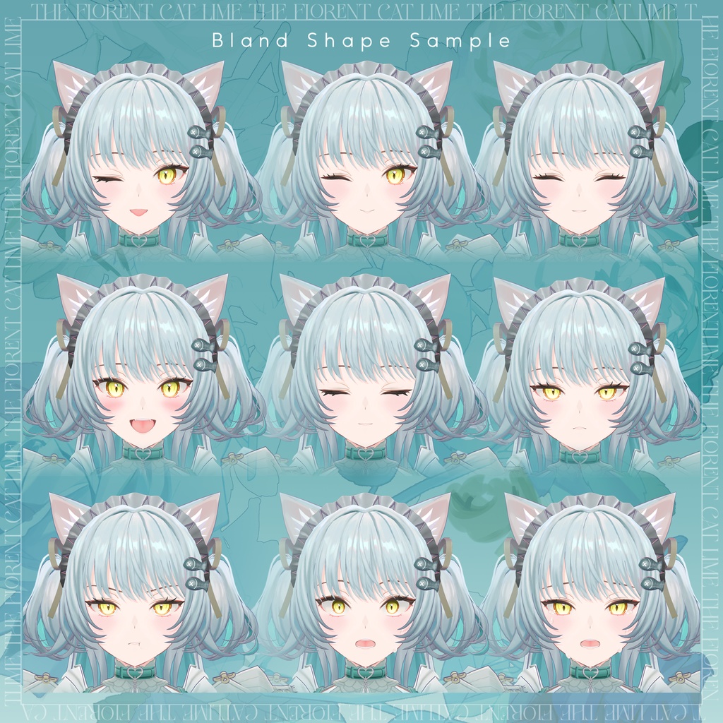 【VRChat向けアバター】白猫のライム・フローレン(Lime Florent the Cat)