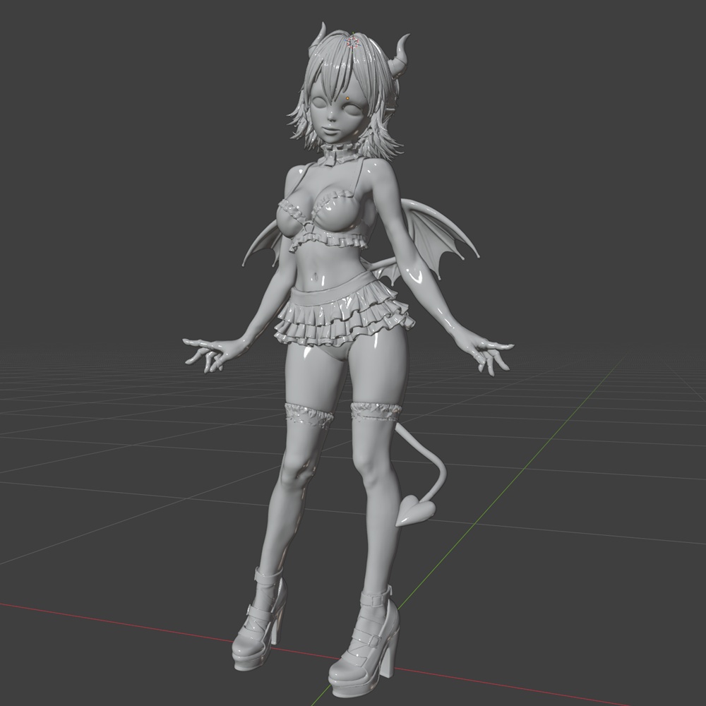 オリジナル3Dモデル サキュバス「マヤ」