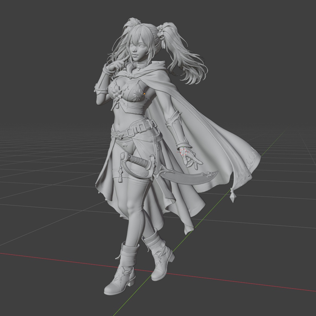 オリジナル3Dプリントモデル「盗賊(ローグ)」
