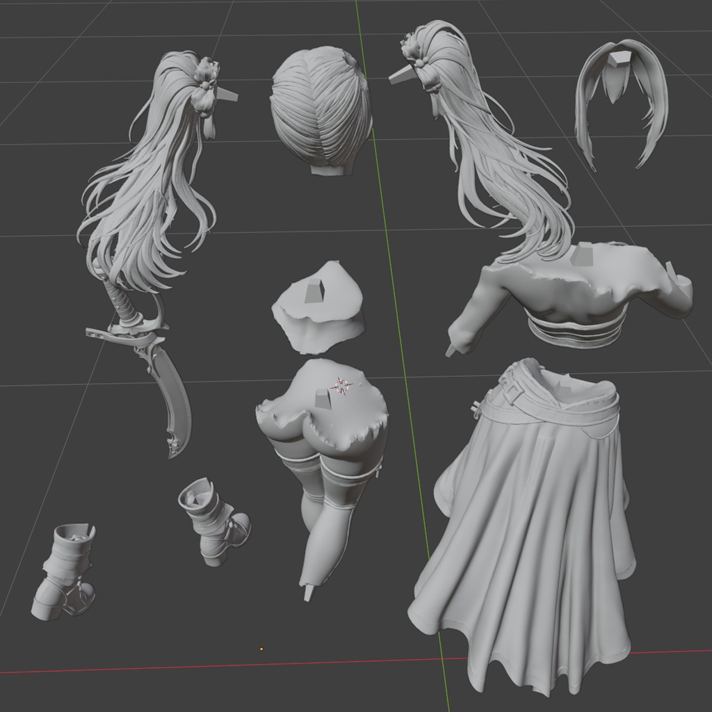 オリジナル3Dプリントモデル「盗賊(ローグ)」