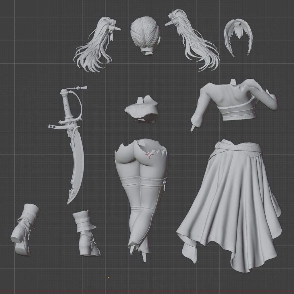 オリジナル3Dプリントモデル「盗賊(ローグ)」