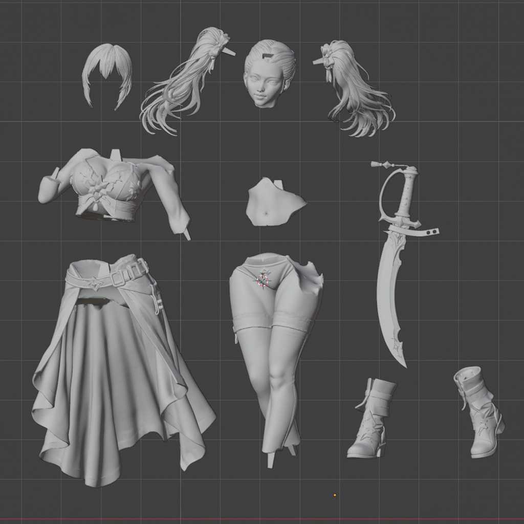 オリジナル3Dプリントモデル「盗賊(ローグ)」