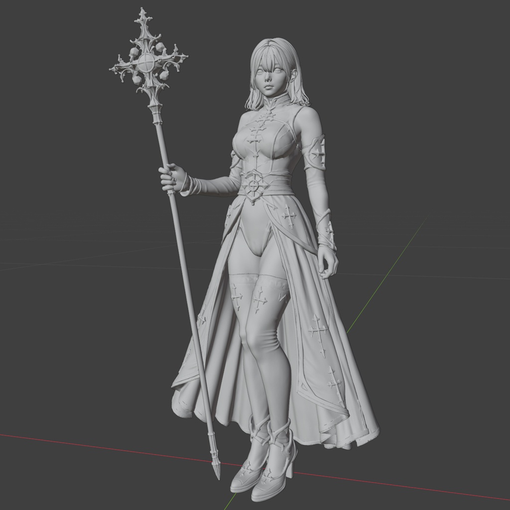 聖女プリースト|1/10スケール 3Dプリント用STLデータ