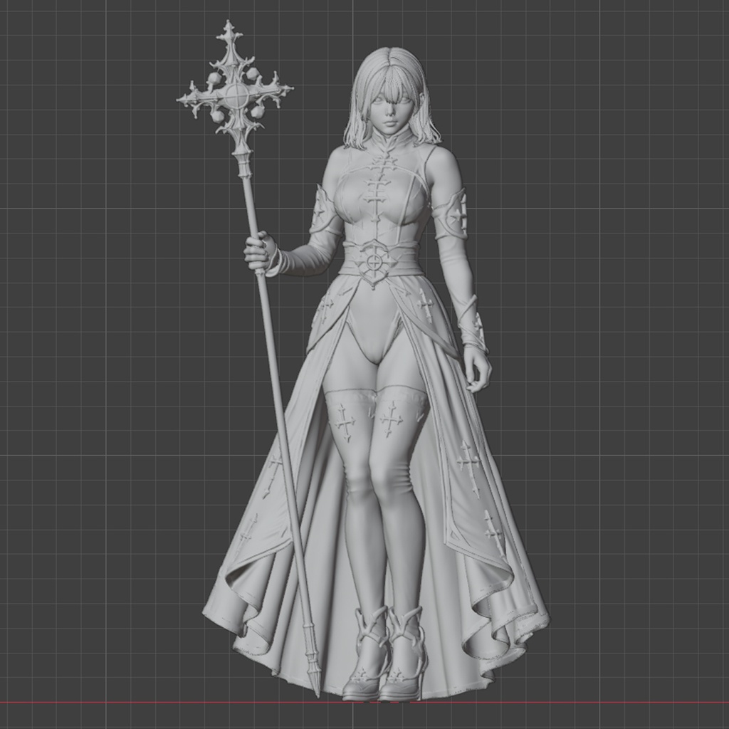 聖女プリースト|1/10スケール 3Dプリント用STLデータ