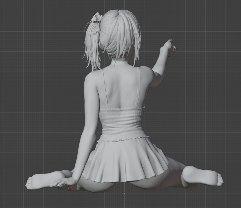 【3Dプリント用STL】アイドルキーホルダーガール|1/6スケール