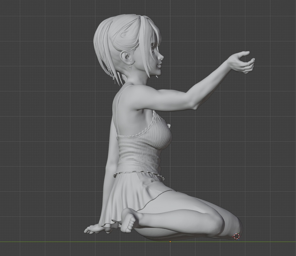 【3Dプリント用STL】アイドルキーホルダーガール|1/6スケール