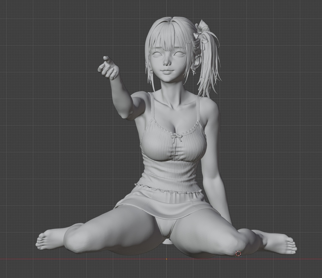 【3Dプリント用STL】アイドルキーホルダーガール|1/6スケール