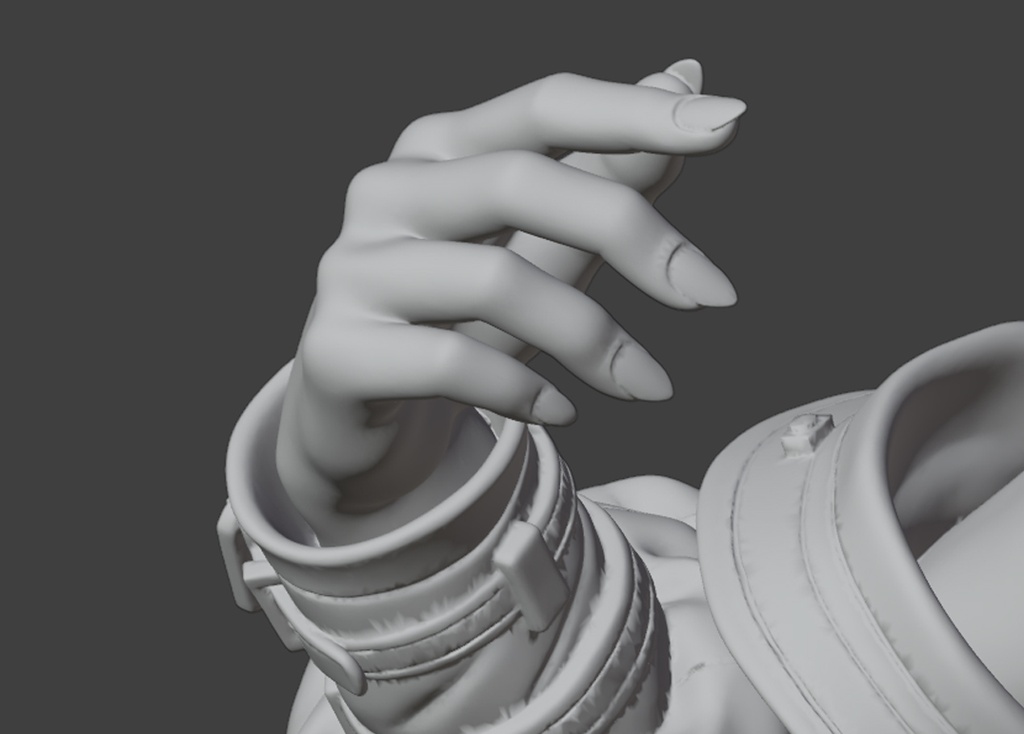 サイバーパンク地下アイドルガール ― 3Dプリント用フィギュア -yberpunk Underground Idol Girl – 3D Printable Figure-