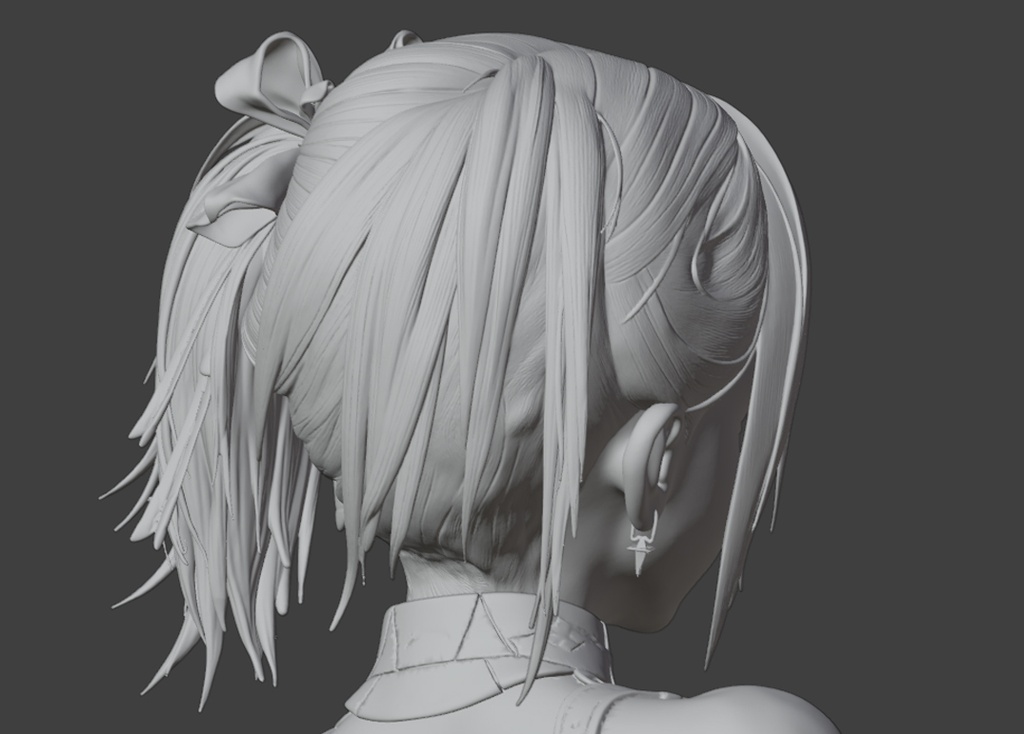 サイバーパンク地下アイドルガール ― 3Dプリント用フィギュア -yberpunk Underground Idol Girl – 3D Printable Figure-