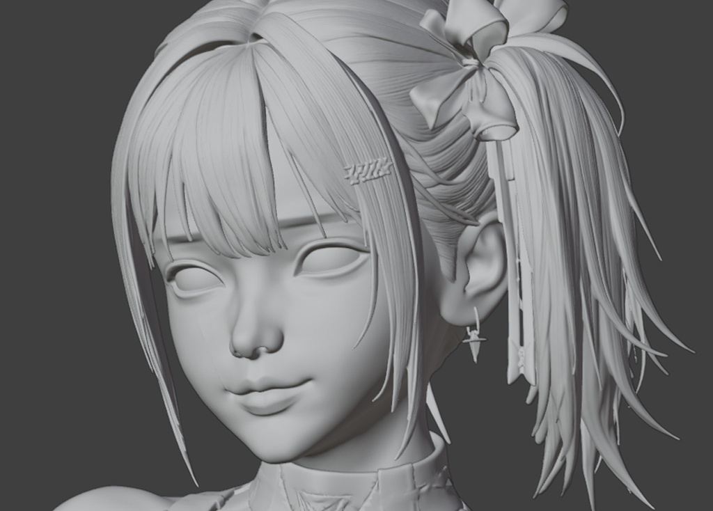 サイバーパンク地下アイドルガール ― 3Dプリント用フィギュア -yberpunk Underground Idol Girl – 3D Printable Figure-
