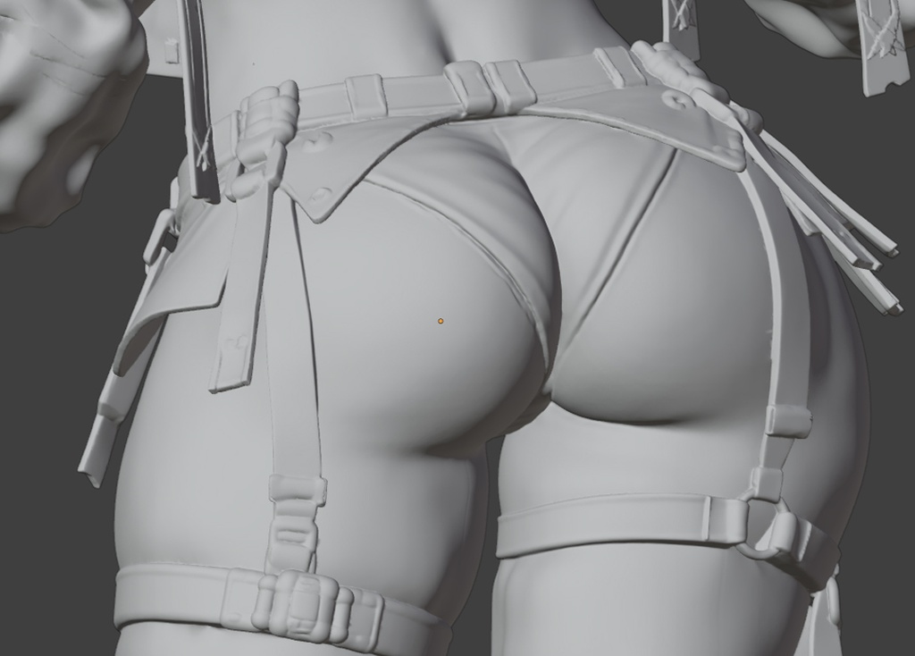 サイバーパンク地下アイドルガール ― 3Dプリント用フィギュア -yberpunk Underground Idol Girl – 3D Printable Figure-