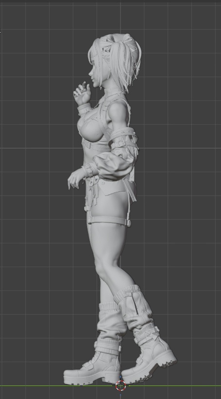 サイバーパンク地下アイドルガール ― 3Dプリント用フィギュア -yberpunk Underground Idol Girl – 3D Printable Figure-