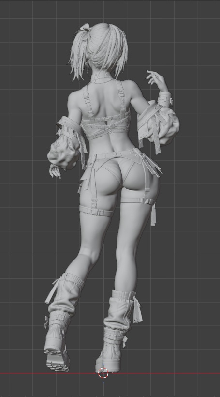 サイバーパンク地下アイドルガール ― 3Dプリント用フィギュア -yberpunk Underground Idol Girl – 3D Printable Figure-