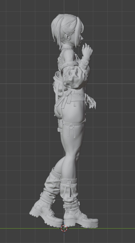サイバーパンク地下アイドルガール ― 3Dプリント用フィギュア -yberpunk Underground Idol Girl – 3D Printable Figure-