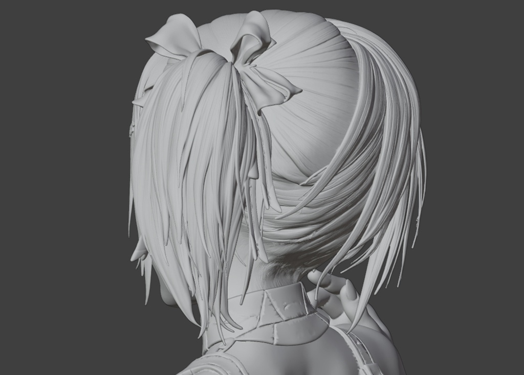 サイバーパンク地下アイドルガール ― 3Dプリント用フィギュア -yberpunk Underground Idol Girl – 3D Printable Figure-