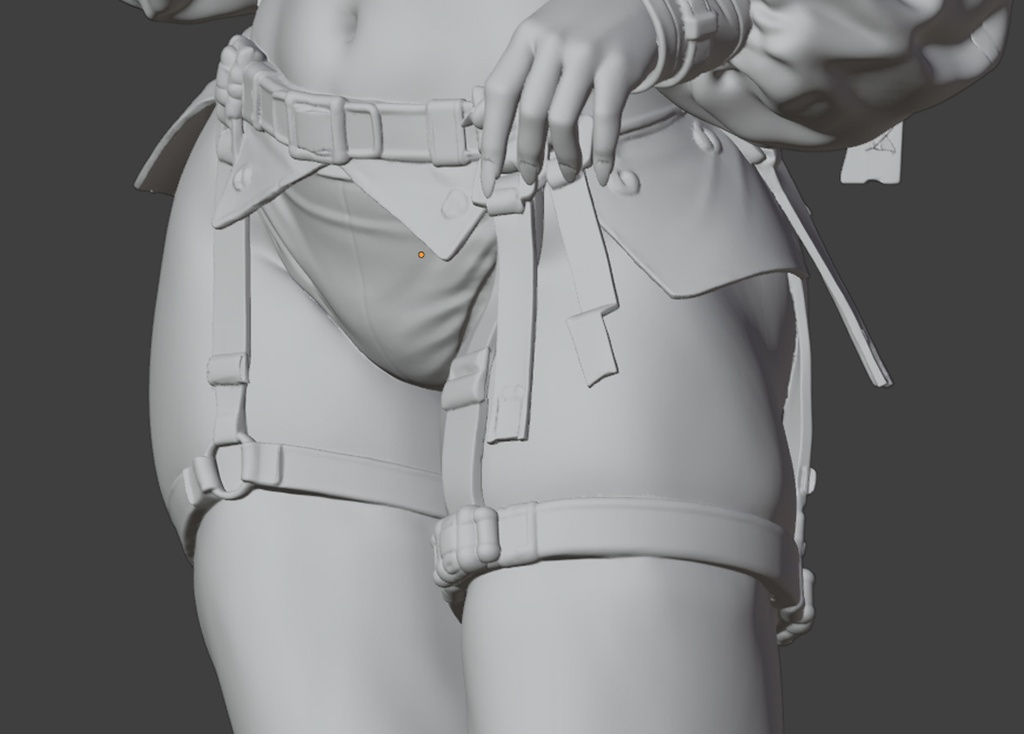 サイバーパンク地下アイドルガール ― 3Dプリント用フィギュア -yberpunk Underground Idol Girl – 3D Printable Figure-