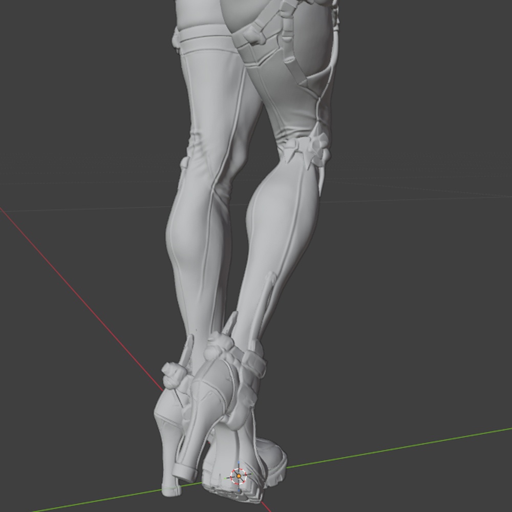 サイバーパンクガール 3Dプリント可能フィギュア