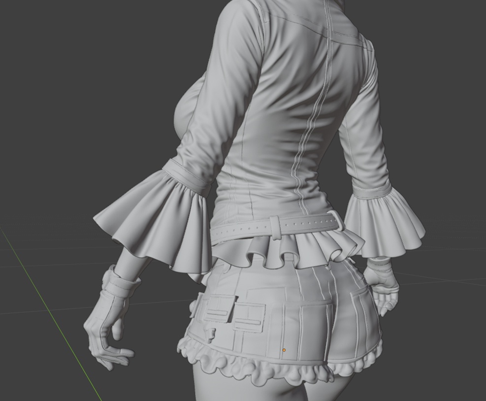 スチームパンクガール - Steampunk Girl 3D Printable Figure -