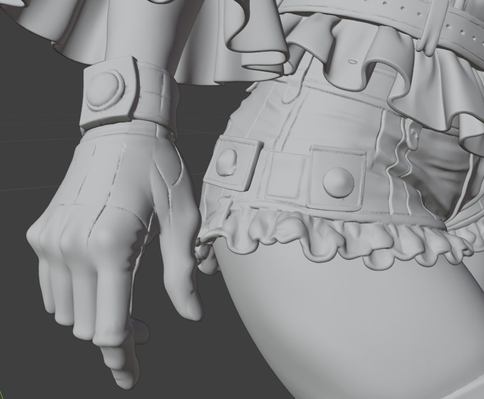 スチームパンクガール - Steampunk Girl 3D Printable Figure -