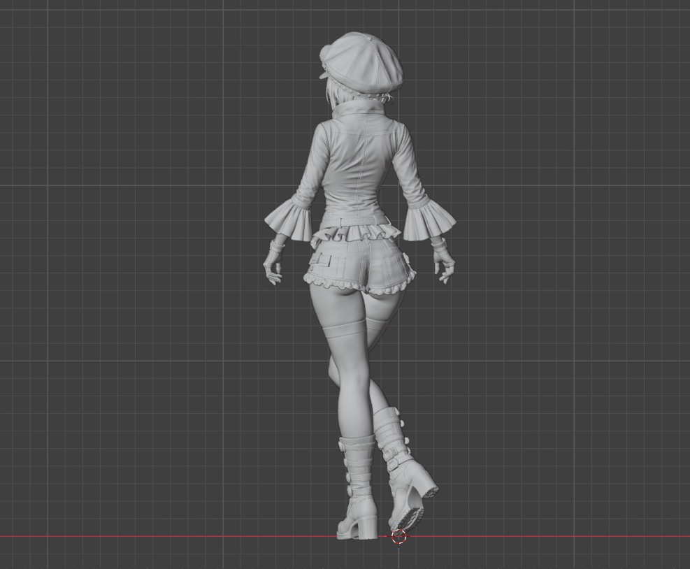 スチームパンクガール - Steampunk Girl 3D Printable Figure -