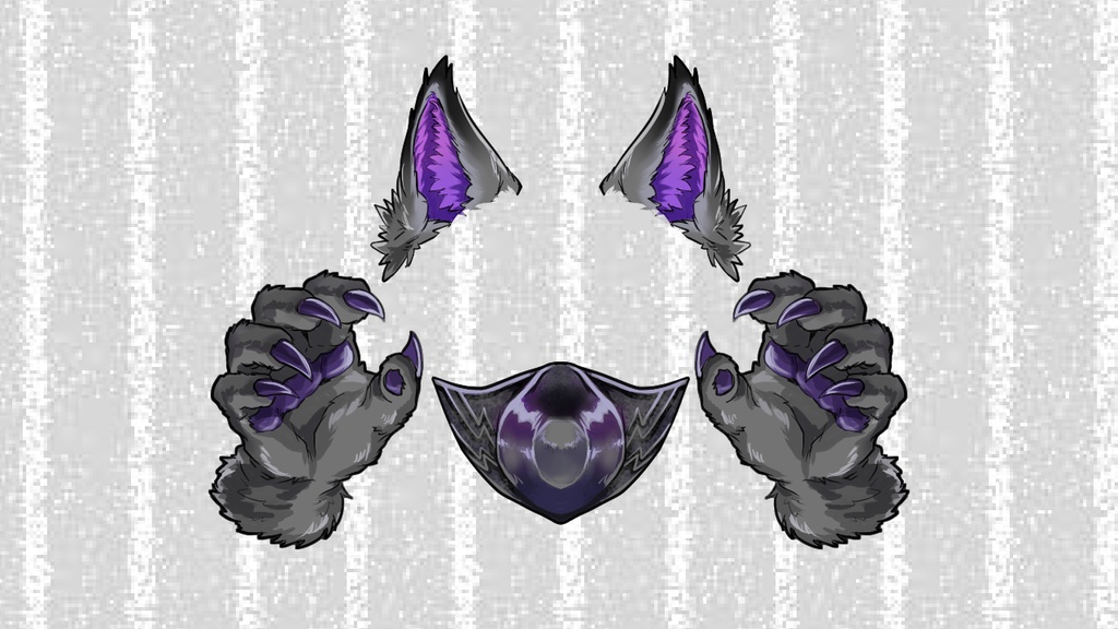 狼男の着せ替えイラスト素材、ハロウィン背景素材