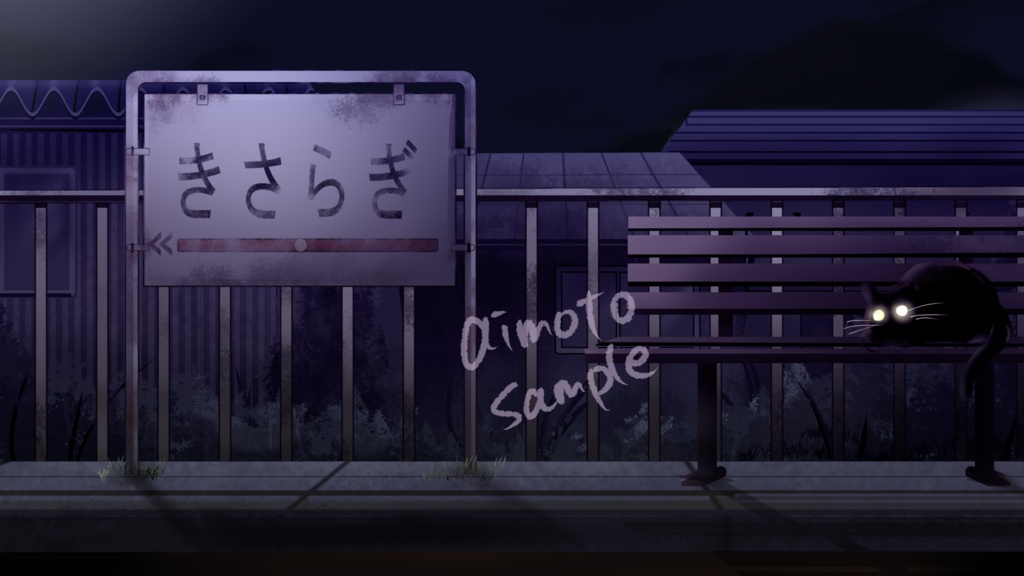 ホラーな背景イラスト(1920×1080px)