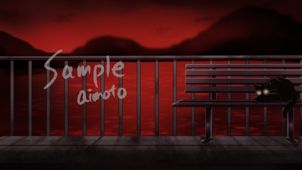 ホラーな背景イラスト(1920×1080px)