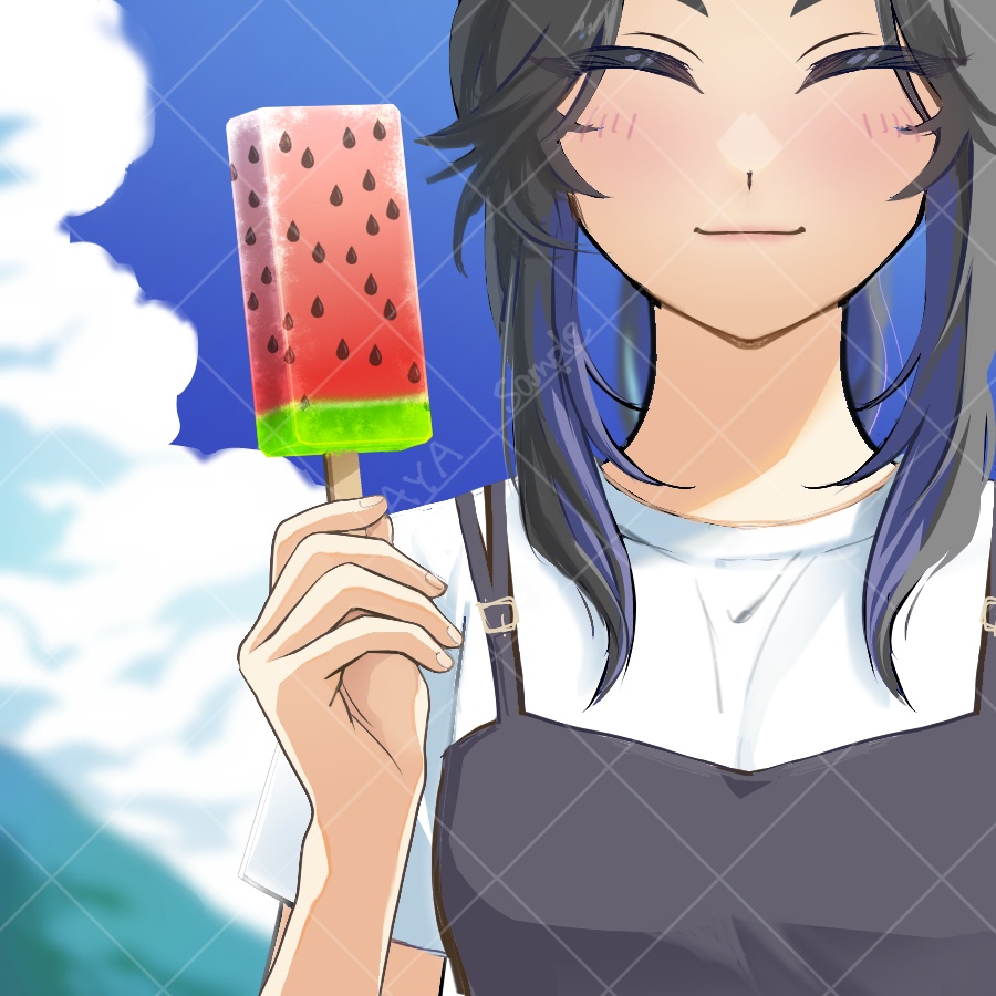 アイスキャンデー始めました。Vtuber向け夏のPNG素材!※商用利用可