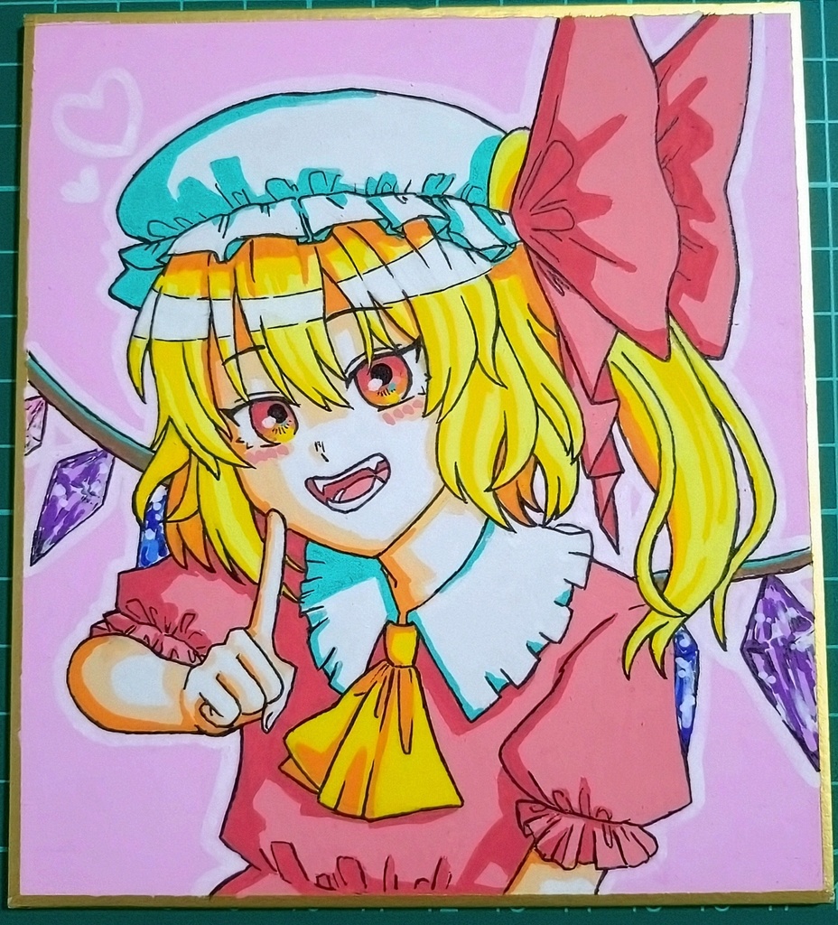 同人手描きイラスト フランドール・スカーレット 東方Project 手描きイラスト アナログ
