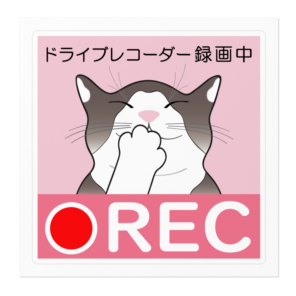 ドライブレコーダー録画中(白黒猫うぷぷ)