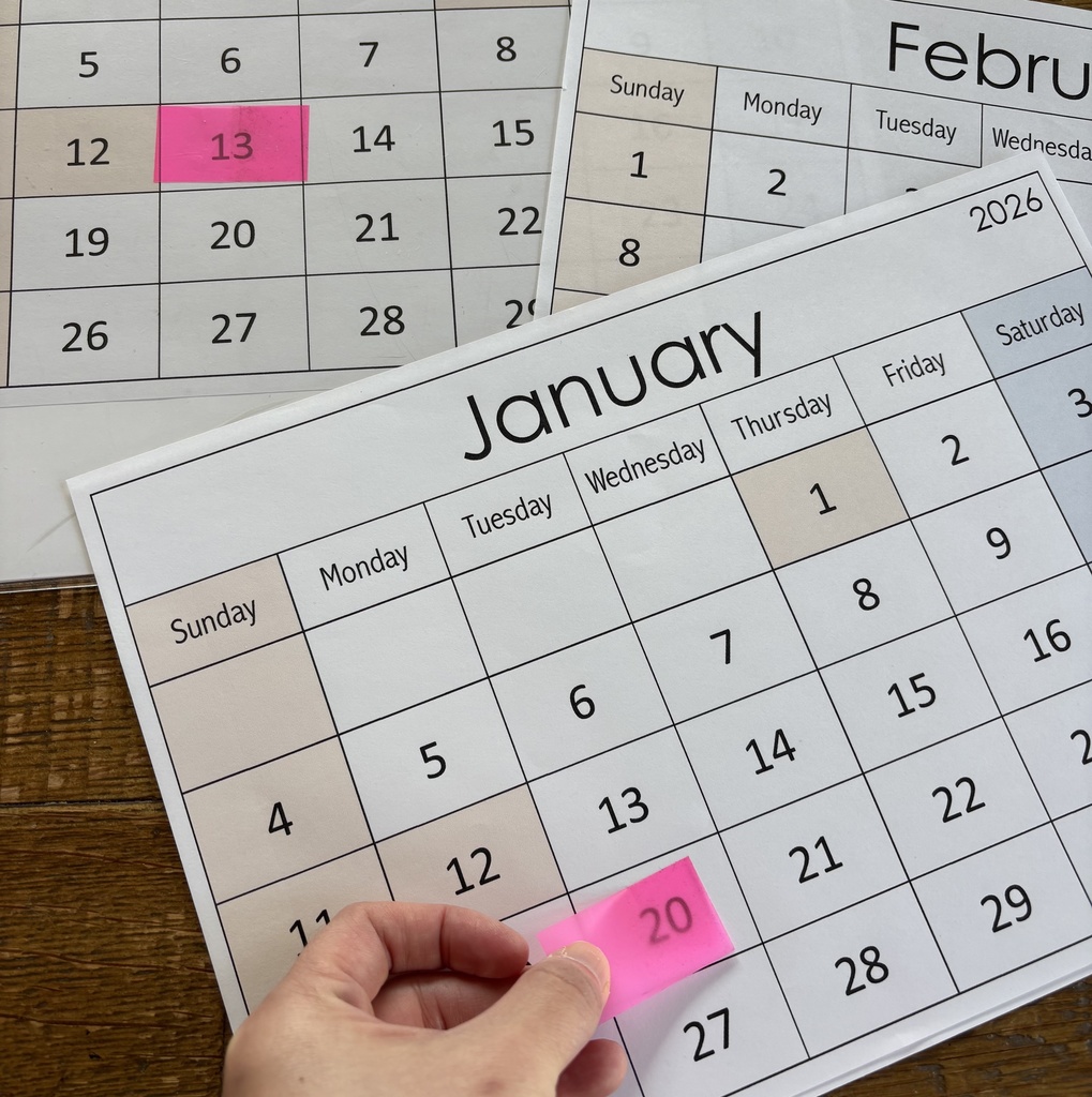 2026年レッスンカレンダー